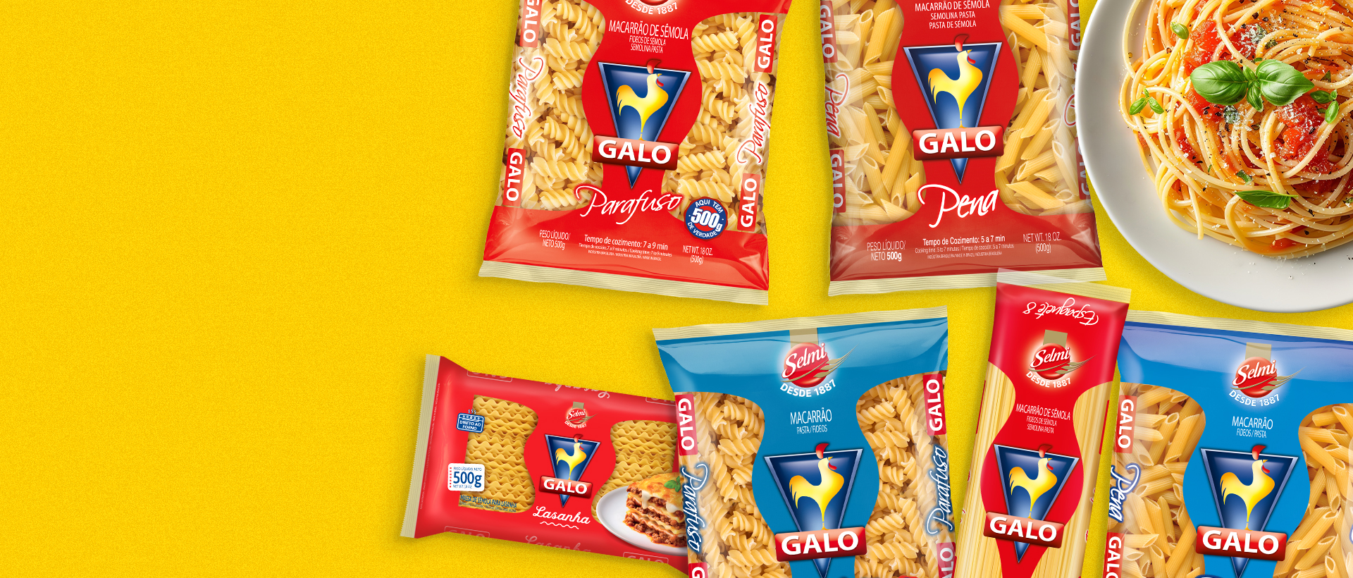 Banner Galo, the pasta of Brazil